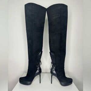Tabitha Simmons Over-the-Knee Leather High Heel Boots - Elevate Your Style